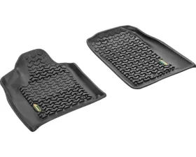 Quadratec Ultimate All Weather Front Floor Liners Black Jeep Grand Cherokee WK2 2011-2021